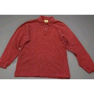 Vintage Duck Head Men’s Medium Red Long Sleeve Polo Old Money Southern Prep EUC